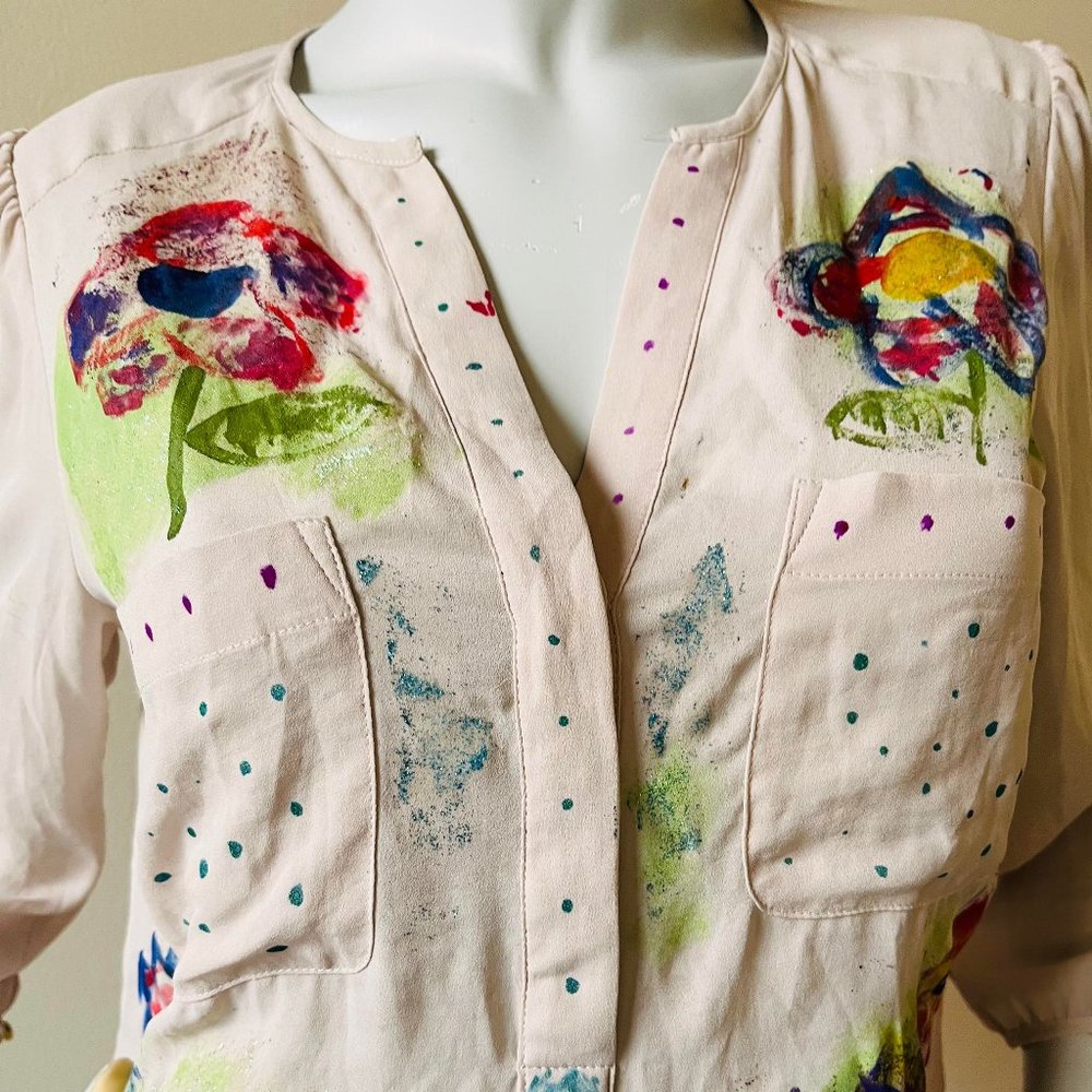 Violet Hand Work Blouse